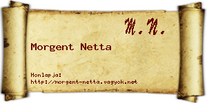 Morgent Netta névjegykártya